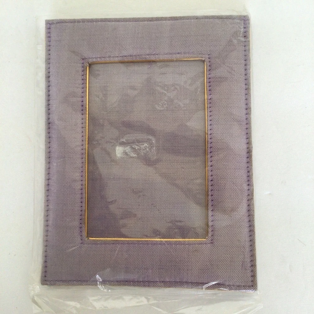 FETCO PURPLE SILK PICTURE FRAME NWT